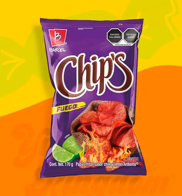 Barcel Chips Fuego Papas Chile y Limon Ardiente