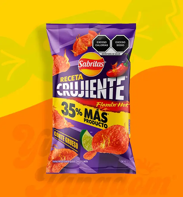 Papas Receta Crujiente Flamin Hot Queso Chile Limon